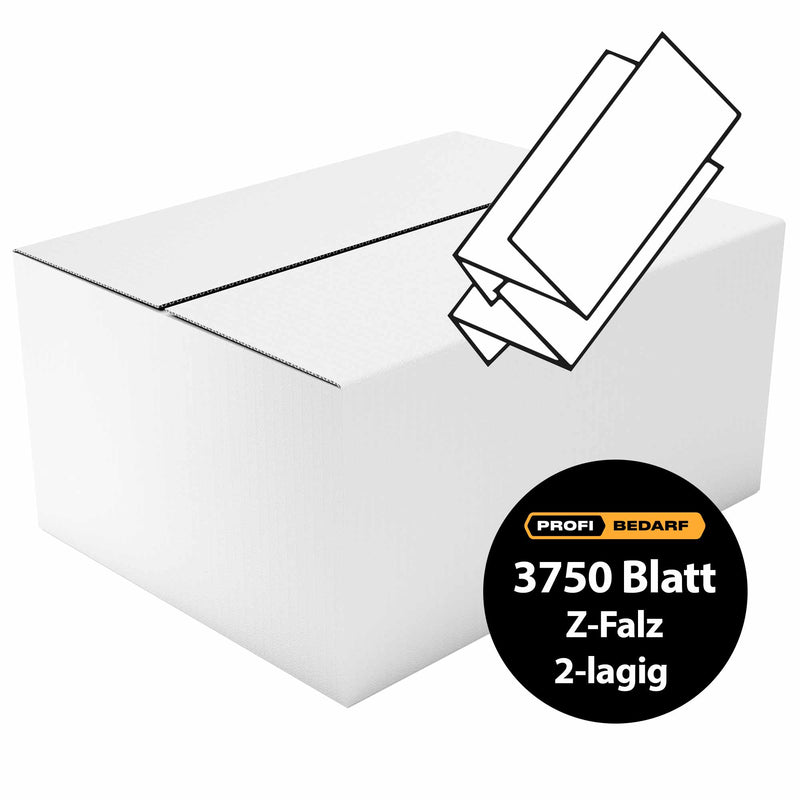 Palette | Papierhandtücher Z-Falz | 2-lagig | 100% Zellstoff | 32 x 3750 Blatt